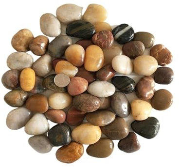 Aqxyki 0,5 Kilogramme de Galets, Pierres de Pluie, Pierres de Couleurs mélangées, décorations.