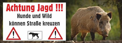Wodtke-Werbetechnik Jagd Sau Banner 200 x 70 cm braun Polyester Vinyl
