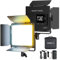 Mettlelite SPL210B Color Video Light with App Control, 3200K-5600K, CRI TLCI 96+, Dimmable Photo Studio Lighting with U Bracket, Barn Door and Case