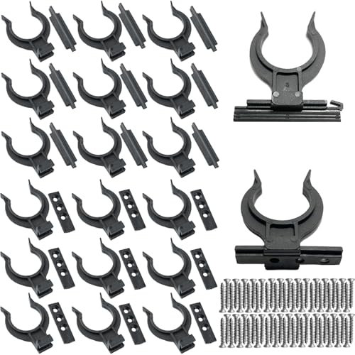 Ganci per Zoccolo Cucina 20 pcs Fissaggio per Battiscopa con 60 Viti, Ganci Battiscopa Cucina Clip per Zoccolo da Cucina Ganci per 32-35 mm Fissaggio Battiscopa Mobili Cucina
