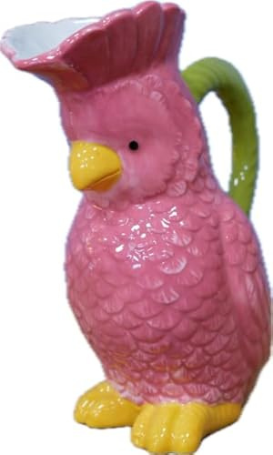 Polly The Pink Parrot Ceramic Decorative Jug | Capacity 500 ml | Milk or Cream Server