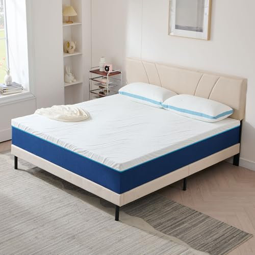 Hiimgo Matratze, 140 x 190 cm, Dicke 25 cm, Matratze aus Memory-Schaum, mittlere Härte, 7 Komfortzonen, perfekte Unterstützung, wendbar, beidseitig verwendbar