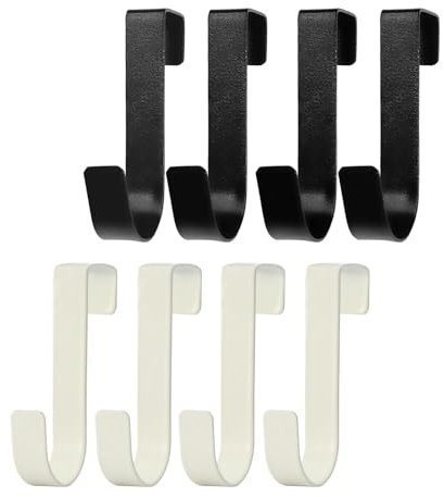 10pcs Over door hook, over door hooks, over the door hook,over the door hooks, Door Hanger Without Nails,Over Door Hook for Towels Hats Bag Jacket Robes Hanging Coat Wardrobes (2 black 2 white)