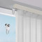 Deckenhalterung, ultradünne Vorhangschiene für Wohnzimmer, Schlafzimmer, Trennwand, robustes Schienensystem (Weiß, 3,6 m)