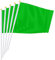PTEROSAUR Lot de 100 petits drapeaux verts unis à main, mini drapeaux vierges de couleur verte unie, décoration de fête (vert, 14 x 21 cm)
