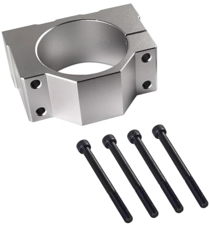 Osmond Support de Moteur de Serrage de Broche de 65 mm, Support de Serrage en Aluminium avec 4 Vis pour Support de de Moteur de Machine de Gravure CNC