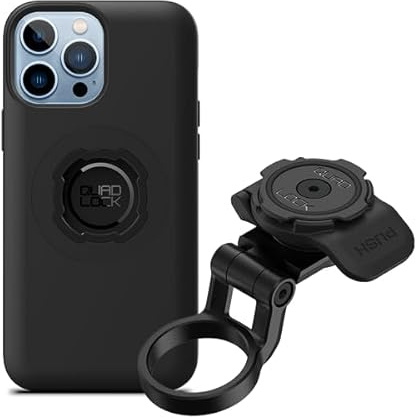 Quad Lock Stem Cap Mount (Adjustable) Bike Kit with iPhone 13 Pro Max MAG Case