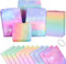 woric 10 Bögen Geschenkpapier Mädchen, Geschenkpapier Geburtstag Geschenkpapier Rosa Lila mit Doppelseitiges Klebeband Geschenk Papier für Frauen Mädchen