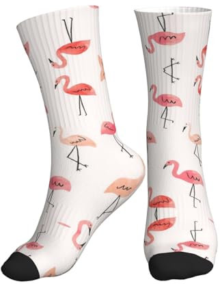 OAROK Flamant rose - Chaussettes de sport pour homme et femme - Respirantes, 1 noir, taille unique