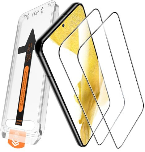 JEHOO 2 Stück für Samsung Galaxy S22 Panzerglas Schutzfolie, [Auto Dust-Elimination] [Full Schutz] [Kein Staub Keine Blasen] Panzer Schutz Glas Displayschutzfolie für Samsung S22 Folie 6,1 Zoll