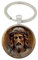 Schlüsselanhänger, Taschenschmuck Cabochon Jesus Christus mit Dornenkrone, silber, One size