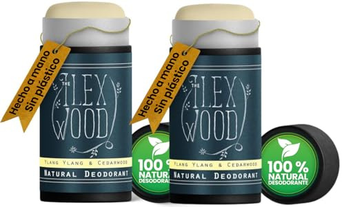 The Ilex Wood Ylang-Ylang & Zedernholz Naturdeodorant 2 x 70 ml | Vegane Deo-Sticks für Frauen & Männer | Ohne Aluminiumsalze und Alkohol | 2 plastikfreie Kartontuben