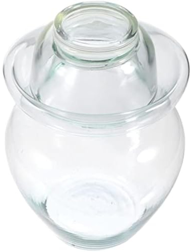 HuangguiyuanV 2500ml Glass Fermenting Jar,Traditional Chinese Fermentation Crock with Water Seal Lid,for Pickling Kimchi Sauerkraut Vegetables