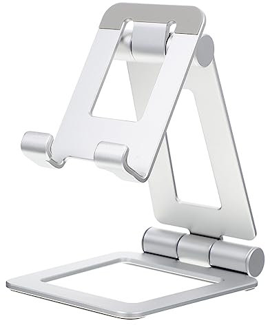 SHINEOFI Soporte para Teléfono y Tableta Plegable Base Antideslizante Compatible con Móviles y Tablets para Escritorio y Videollamadas