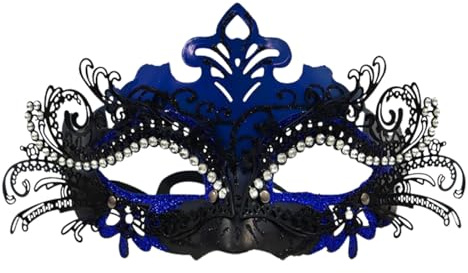 Zanisouta Maske Damen Herren Venezianische Masken Karneval Kostüm Karnevalspaare Halbes Gesicht Buntes Plastik Party Maskenball Make-Up Requisiten Festivals Veranstaltungen Glänzende Set