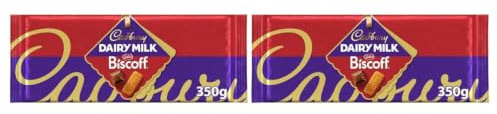 Cadbury Dairy Milk Lotus Biscoff Chocolate Bar, Creamy Taste, 350 g (2-Pack