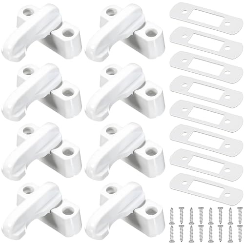Zuuyye - 8 Piezas de Seguridad para Ventanas Antirrobo, Cerradura de Ventana de Aleación de Aluminio para Ventanas de PVC y Madera