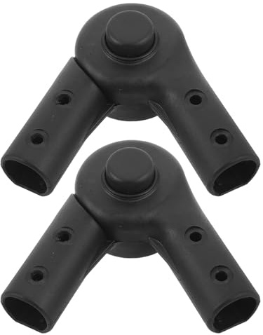 MUSISALY Connecteur de Guidon de Poussette en Plastique Noir Compatible Tubes 22mm 2 Sets Support Stable et Léger pour Poussette Pliable pour Sorties en Parc