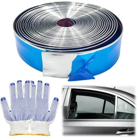 Bande Chrome,30mm X 5m Bande Voiture,Baguette Adhesive Chrome | Moulure Murale en Métal,Bande Décorative Métallique Autocollante Effet Miroir,moulures en stuc murales pour Cadres de Miroir