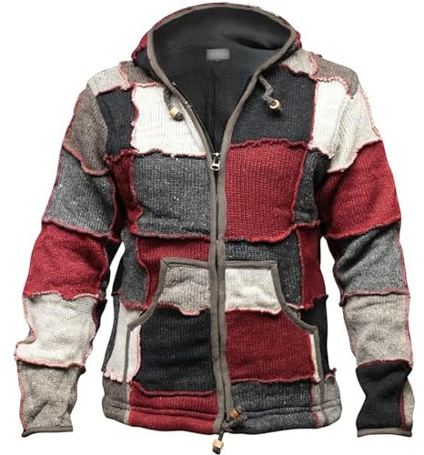 SHOPOHOLIC FASHION Herren Winterjacke aus Wolle, Hippie-Jacke