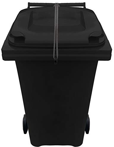 Wheelie Bin Strap Lid Lock - No Drilling - Secure Contents from Spilling - Stop Wind or Vandals Tipping - Easy Fitting (Single bin Pack)