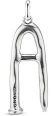 UNO de 50 Anhänger, versilbertes Sterlingsilber, Alphabet, handgefertigter Schmuck, hergestellt in Spanien, Einheitsgröße, Metall, Kein Edelstein