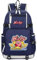 WANHONGYUE Kirby Spiel Backpack Schüler Schultasche Laptop Rucksäcke Freizeittasche Daypack Blau-1