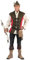 Robin Hood Kostüm für Herren - Grün Rot - Gr. 56/58