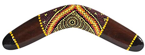 Australian Treasures - Bumerang 30cm braun Holz