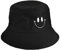 FFJJQAN HüTe, MüTzen,Caps FüR Damen,Bonbonfarbener, Bestickter, LäSsiger Fischerhut Mit Smiley, Schwarz, EinheitsgrößE,Sonnenhut Damen Uv Schutz Hut Faltbar Wanderhut Gartenhut Fischerhut Wasserdicht