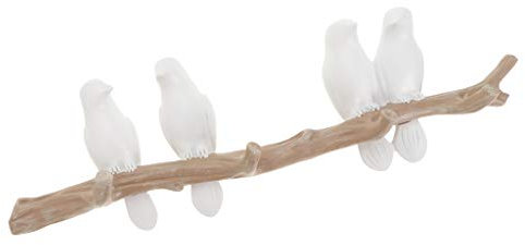 HomeDecTime Garderobenhaken Vögel Kleiderhaken Wandhaken Mantelhaken Handtuchhaken Wand Dekoration - 4 Vögel