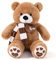 YunNasi Teddybär Groß Riesen Teddy Bär Braun 100cm Plüschtier Kuscheltier Stofftier Teddybär mit Herz und Schal