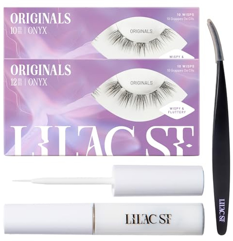 Lilac St - Starter Kit - Includes 2-Pack of Original Lashes, Clear Lash Glue, Lash Applicator- Soft, Natural Look - Long-Lasting, Lightweight, Reusable - Vegan & Cruelty Free