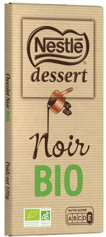 Nestlé Dessert - Chocolat Noir Bio - tablette de 170g