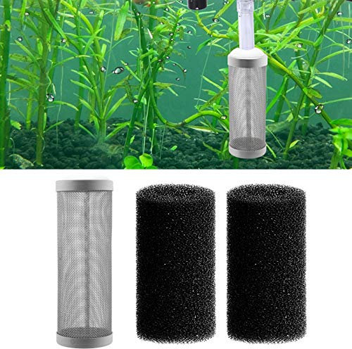 IAFVKAI 16mm Aquarienfilter Edelstahl Aquarium Netzfilterschutz Fischgarnelen Zufluss Einlasskorb für Aquarium Perkolator mit Fischvor Filter Einlass schwammabdeckung