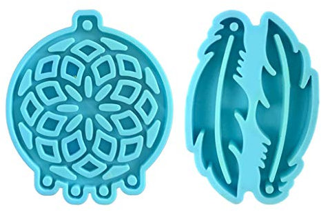 DIY Casting, Dream Catcher Feathers Earrings Epoxy Resin Mold Jewelry Pendant Silicone Mould