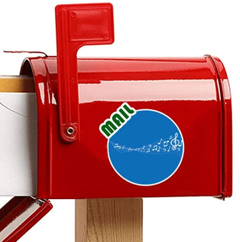 Beauty Gift Terweavg 5-le Staff Blue Art Deco Geschenkmode Aufkleber Briefkastenaufkleber Kleber