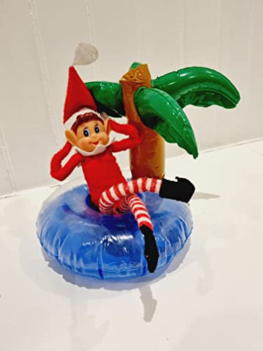 Elf Inflatable Rubber Ring - PALM TREE - Float Prop Accessories Props Ideas Joke Christmas Decoration