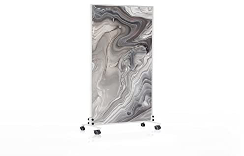 Könighaus Bild Infrarotheizung Standgerät - 450 Watt - Energiesparend = wärmt innerhalb von 2 Minuten - mit Standfüßen & Thermostat - mobile Standheizung - Echter Hingucker mit Motiv: Acrylmalerei