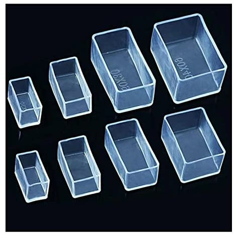 ZXCVM 16 Pcs Silicone Chair Leg Floor Protectors Rectangular, Crystal Clear Chair Leg Cover, Silicone Chair Leg Floor Protectors For Hardwood Floors From Scratching And Reduce Noise.(Size:30 * 50mm)