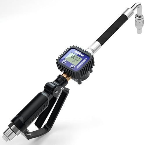 Air Operated Oil Control Valve Digital Meter Pneumatic Fuel Dispensing Nozzle Heavy Duty Transfer Gun Controller 1/2BSP 70Bar 50GPM