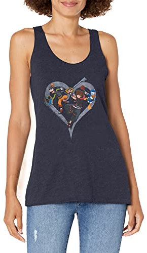 Disney Damen Sora Goofy Donald Hemd, Marineblau meliert, Mittel