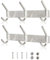 Qiannhee Hakenleiste Kleiderhaken Silber 30cm bis 30kg Garderobenleiste Edelstahl Garderobenhaken Kinder mit 3 Haken Wandhaken Hakenleiste Garderobe Wandmontage für Jacken Mäntel Handtaschen, 2 Stück