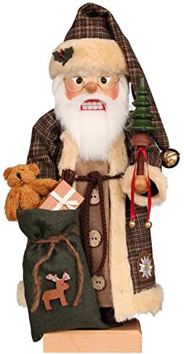 Christian Ulbricht Nussknacker Weihnachtsmann braun kariert - 49 cm