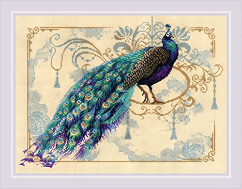 RIOLIS Counted Cross Stitch Kit 15.75X11.75-Eastern Fairy Tale (14 Count) | Animal design, 14 ct beige Zweigart Aida, 25 Anchor cotton colors, intermediate level, chart & needle included