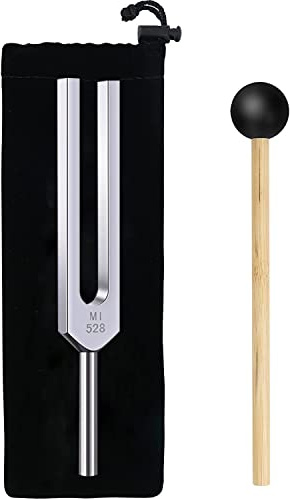 Qsanpel Tuning Forks for Healing 528 Hz Weighted Tuning Fork 528hz Heart Chakra DNA Repair Sound Aluminum Alloy Diapason Medical Tuning Forks