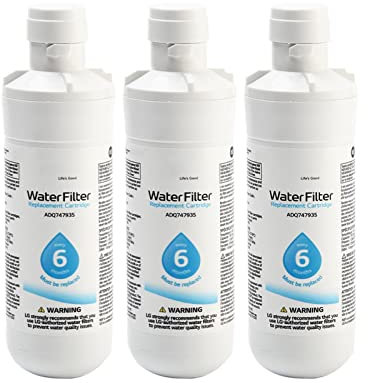 Wasserfilter Ersatz, LT1000p Austauschbarer Kühlschrank Wasserfilter Home Remover, Originalfilter für Kühlschrank Wasser und Eis (3 Stück)