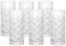 Longdrink Glas 250 ml - 6er Set - Trinkglas mit Rauten Muster - Wasserglas Saftglas Cocktailglas spülmaschinenfest