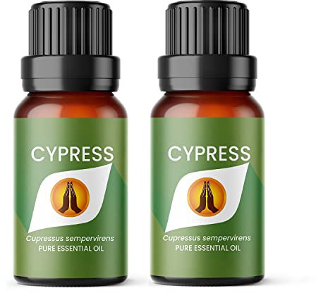 Cypress Essential Oil - 20ml (2 x 10ml Bottles) | Oils for Diffuser, Aromatherapy, Burner, Candle Making, Soap, Wax Melt | Natural, Vegan, Made in UK