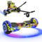 Gift Gadgets G1 Galaxy Yellow Hoverboard & Kart Bundle | Self-Balancing 6.5 Scooter with LED Lights & Bluetooth